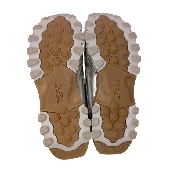 Reebok x Cardi B Classic Leather Silver Metallic Pewter Sneakers Women's 9.5 - Picture 7 of 10